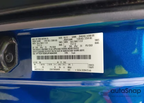 2018 Ford F-150 Xl from USA, damaged, VIN 1FTEX1EB5JFA84395